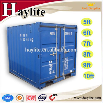 Haylite pequeños contenedores de almacenamiento 6ft 7ft 8ft 9ft contenedor de envío
